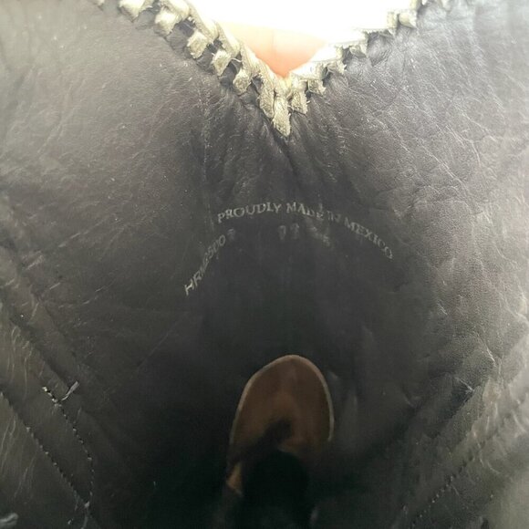 Lane RODEO HOUSTON Mens Cowboy Boots Size 12B Brown Leather Western Blunt Toe - Picture 9 of 11